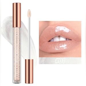 Langmanni Hyaluronic Nude Lip Glaze - Plumps - long Lasting - BRAND NEW & SEALED